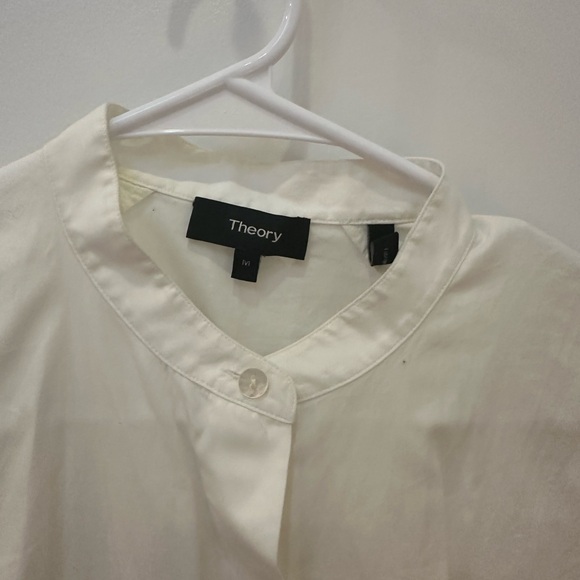Theory White Short Sleeve Button Down - Picture 2 of 5
